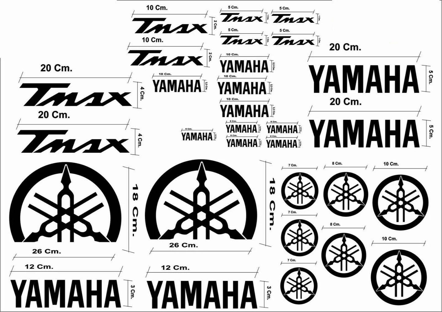 Kit adesivi Yamaha Tmax 500 530 PabloSTmaxShop