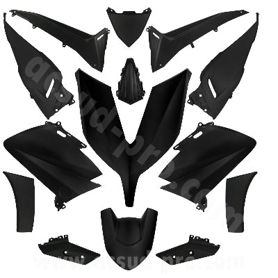 KIT CARENE 14 PEZZI CARENA YAMAHA T-MAX TMAX 530 2015- 16 NERO LUCIDO, CARENA VERSIONE TIPO ORIGINALE