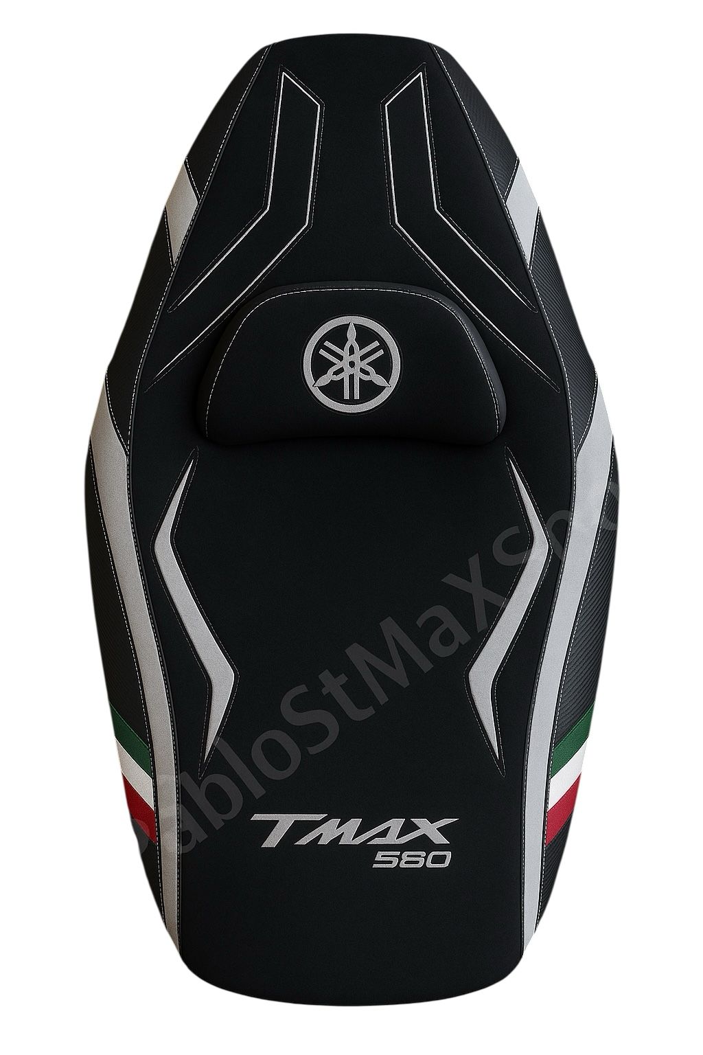 Fodera Sella TMAX 560 "Steel Edition" – Copertura e Rivestimento in Camoscio Nero e Grigio (2022–2025) PabloSTmaxShop