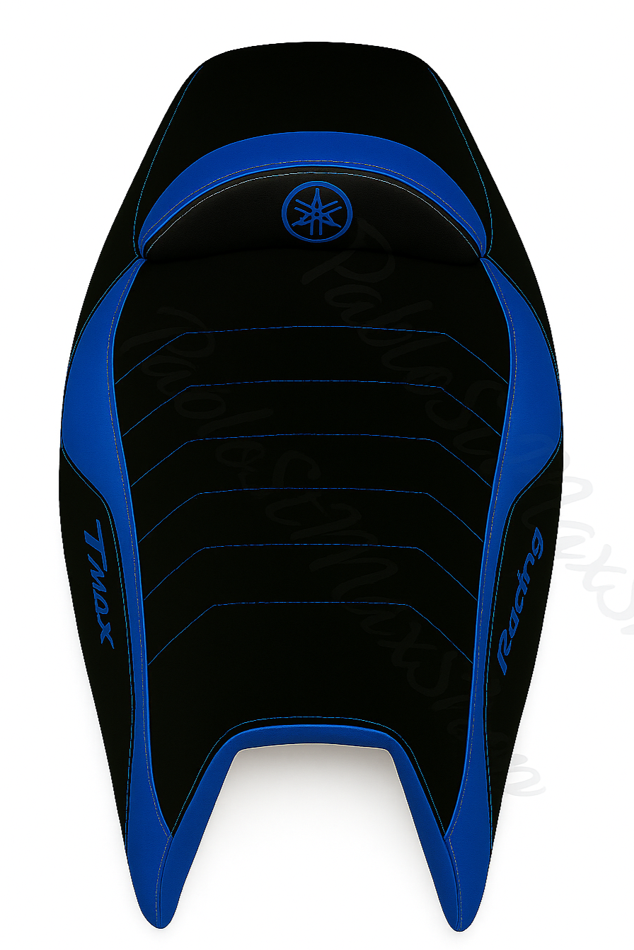 Fodera sella TMAX 500 2001–2007 – Racing blu PabloSTmaxShop