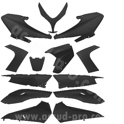 KIT CARENE 13 PEZZI CARENA YAMAHA TMAX T-MAX 500 2008 NERO LUCIDO CARENA VERSIONE TIPO ORIGINALE MADE IN TAIWAN NO CINA PabloSTmaxShop