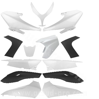 KIT CARENE 13 PEZZI CARENA YAMAHA TMAX T-MAX 500 2008 NERO LUCIDO CARENA VERSIONE TIPO ORIGINALE MADE IN TAIWAN NO CINA PabloSTmaxShop