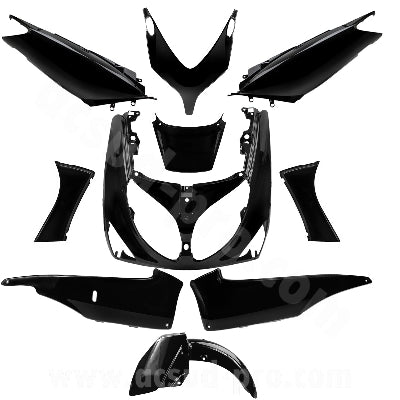 KIT CARENE 15 PZ NERE TECH BLACK YAMAHA T-MAX 560 2020 - 2024 KIT CARENE 15 PZ NERE TECH BLACK YAMAHA T-MAX 560 2020 - 2024