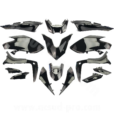 KIT CARENE 15 PEZZI CARENA YAMAHA TMAX T-MAX 530 2017-19 SX DX NERO CARENE VERSIONE TIPO ORIGINALE MADE IN TAIWAN NO CINA