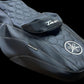 Fodera Sella Yamaha TMAX 2008–2016 • Pelle Nera • Honeycomb Logo – Copertura Rivestimento PabloStMaxShop