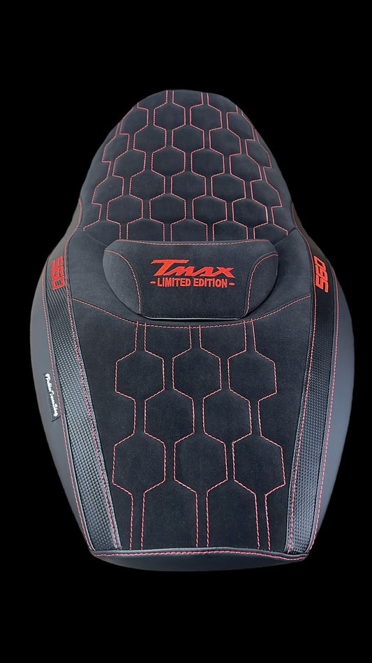 Fodera sella Yamaha TMAX 560 2022–2025 Limited Edition Hexa Red PabloStMaxShop