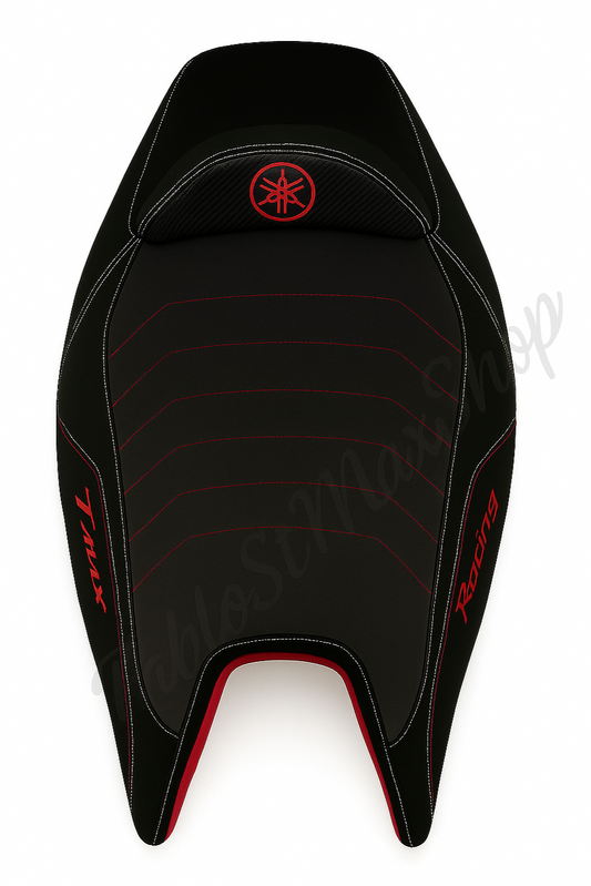 Fodera sella TMAX 500 2001–2007 – Black Edition Red Racing PabloSTmaxShop
