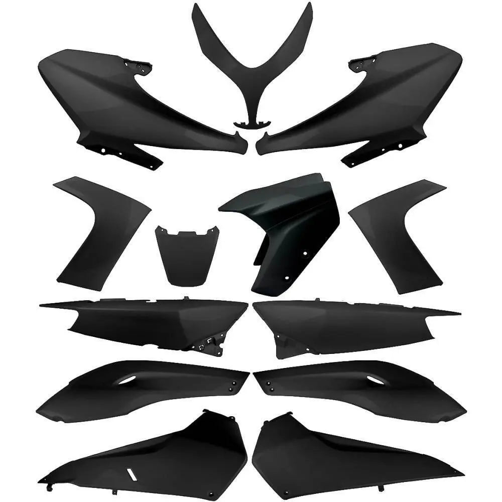KIT CARENE 13 PEZZI CARENA YAMAHA TMAX T-MAX 500 2008 NERO LUCIDO, CARENA VERSIONE TIPO ORIGINALE MADE IN TAIWAN NO CINA PabloSTmaxShop
