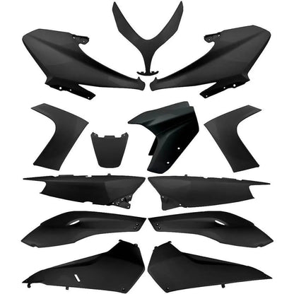 KIT CARENE 13 PEZZI CARENA YAMAHA TMAX T-MAX 500 2008 NERO LUCIDO, CARENA VERSIONE TIPO ORIGINALE MADE IN TAIWAN NO CINA PabloSTmaxShop